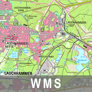 WMS Digitale Topographische Karte 1 : 50 000 Ebenen Brandenburg mit Berlin