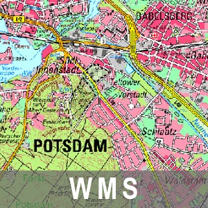 WMS Digitale Topographische Karte 1 : 50 000 Farbe Brandenburg mit Berlin